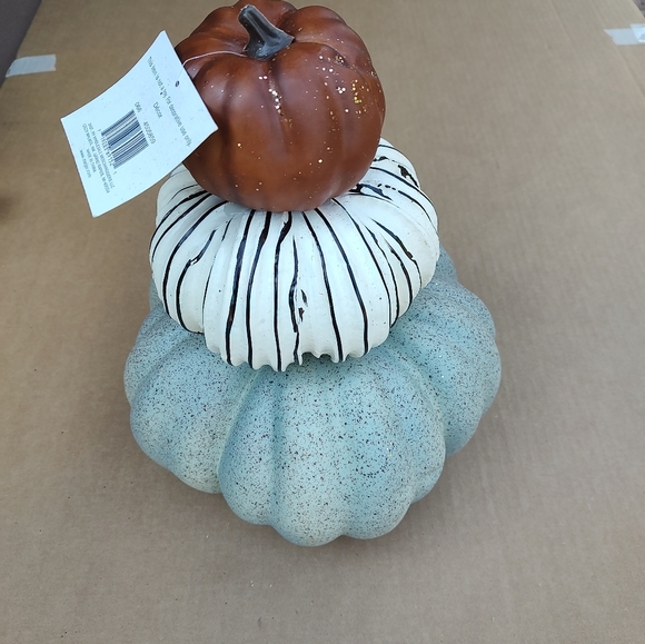 Three-tier tabletop  pumpkin 12 in Tall - Picture 1 of 2